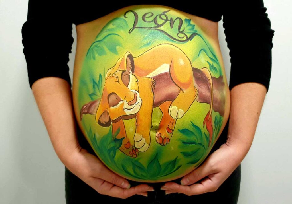 Belly painting para embarazadas Zimba